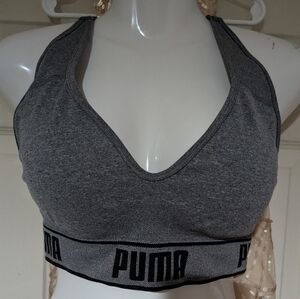 PUMA Women's Charcoal Sports Bra Size Medium Excellent Condition
